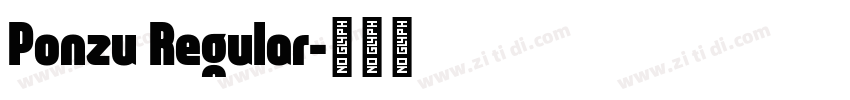 Ponzu Regular字体转换